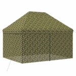 vidaXL Baldachýn s 4 bočnými stenami 2,9 x 4,3 m Armádna kamufláž – Obrázok 3