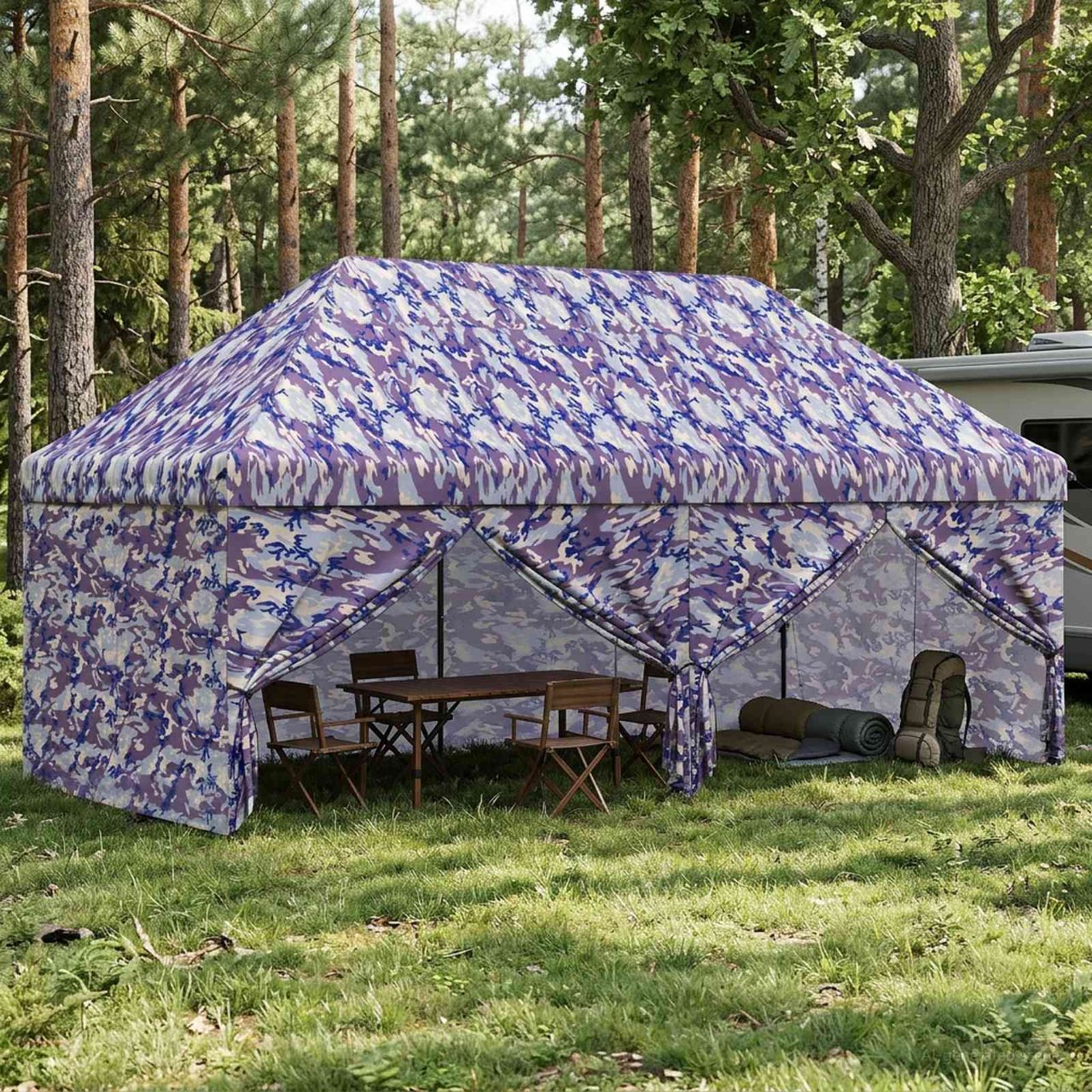 42036833_1.jpg vidaXL Prístrešok s vyťahovaním so 4 bočnými stenami 3 x 6 m – Obrázok 1