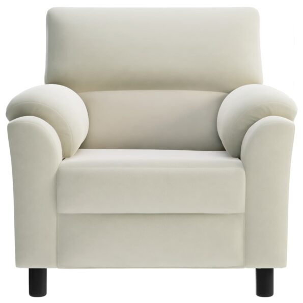 vidaXL Pohovka Krémová 94 x 85 x 93 cm Zamat – Obrázok 3