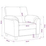 vidaXL Pohovka Krémová 94 x 85 x 93 cm Zamat – Obrázok 9