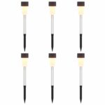 vidaXL Vonku umiestnené solárne svetlá s pozemným kolíkom 6 pcs – Obrázok 2