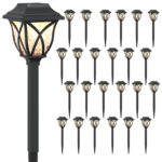 vidaXL Vonku umiestnené solárne svetlá s pozemným kolíkom 24 pcs 42 cm – Obrázok 2