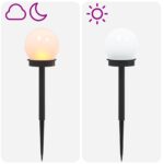 vidaXL Vonku umiestnené solárne svetlá s pozemným kolíkom 4 pcs ABS – Obrázok 7