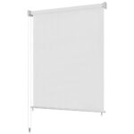 vidaXL Vonkajšia zatemňovacia roleta 145 (Š) x 140 (V) cm biela