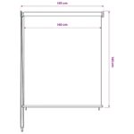 vidaXL Vonkajšia zatemňovacia roleta 145 (Š) x 140 (V) cm biela – Obrázok 6