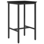 vidaXL Barový stôl 52 x 52 x 90 cm Kompozitné drevo Čierny dub – Obrázok 2