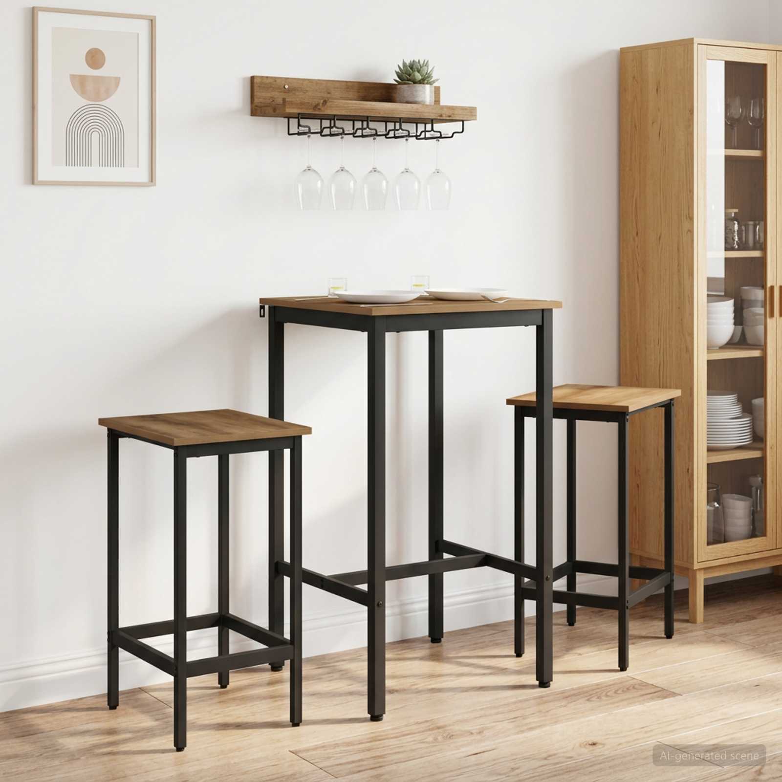 8006126_1.jpg vidaXL Barový stôl 52 x 52 x 90 cm Kompozitné drevo Dub artisan – Obrázok 1