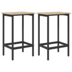vidaXL Barová stolička 2 ks Dub sonoma 40 x 32 x 64 cm – Obrázok 2