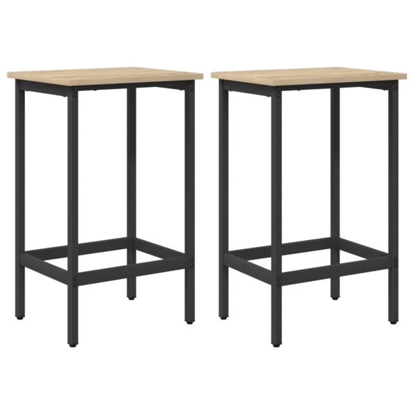 vidaXL Barová stolička 2 ks Dub sonoma 40 x 32 x 64 cm – Obrázok 2