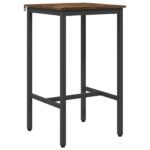 vidaXL Barový stôl 52 x 52 x 110 cm Kompozitné drevo Dymový dub – Obrázok 2