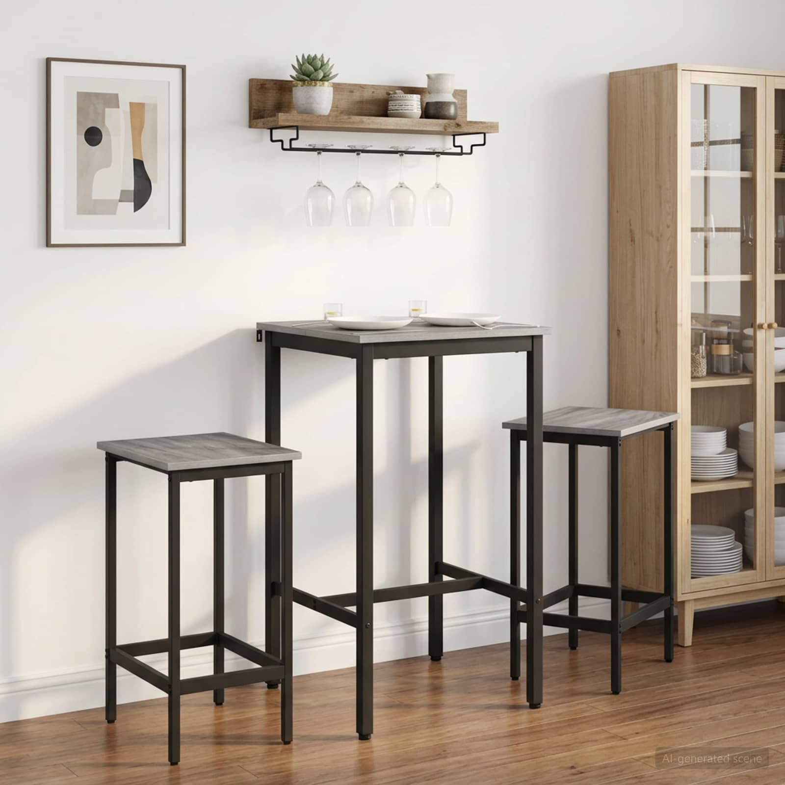 8006142_1.jpg vidaXL Barový stôl 52 x 52 x 110 cm Kompozitné drevo Sivý Sonoma – Obrázok 1