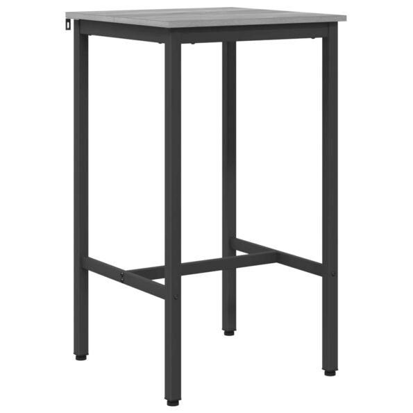 vidaXL Barový stôl 52 x 52 x 110 cm Kompozitné drevo Sivý Sonoma – Obrázok 2