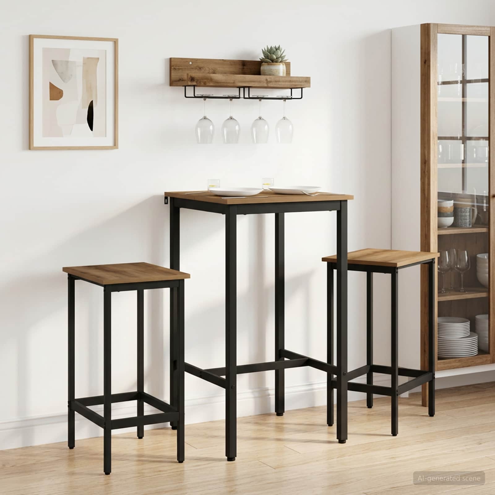8006144_1.jpg vidaXL Barový stôl 52 x 52 x 110 cm Kompozitné drevo Dub artisan – Obrázok 1