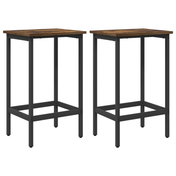 vidaXL Barová stolička 2 ks Dymový dub 40 x 32 x 74 cm – Obrázok 2