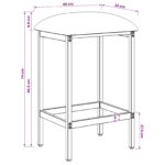 vidaXL Barová stolička Sivohnedá 40 x 32 x 74 cm Kompozitné drevo – Obrázok 7
