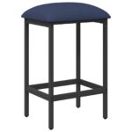 vidaXL Barová stolička Modrá 40 x 32 x 74 cm Kompozitné drevo – Obrázok 2