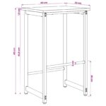 vidaXL Barová stolička 2 ks Staré drevo 40 x 32 x 64 cm – Obrázok 6