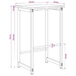 vidaXL Barová stolička 2 ks Staré drevo 40 x 32 x 74 cm – Obrázok 6
