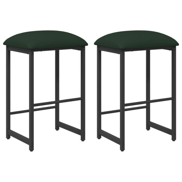 vidaXL Barová stolička 2 ks Tmavozelená 40 x 32 x 74 cm – Obrázok 2