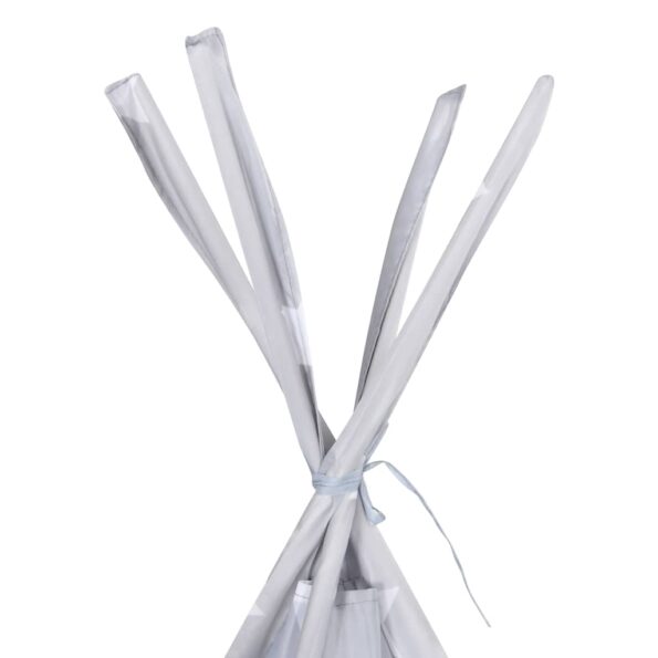 vidaXL Detský stan típí s taškou sivý 115x115x160 cm polyesterový – Obrázok 5