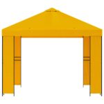vidaXL Altánok 3 x 3 m Žltá Polyester a oceľ 190 gsm – Obrázok 3