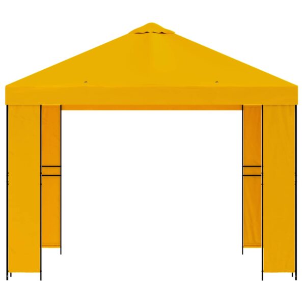 vidaXL Altánok 3 x 3 m Žltá Polyester a oceľ 190 gsm – Obrázok 3