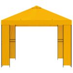 vidaXL Altánok 3 x 3 m Žltá Polyester a oceľ 190 gsm – Obrázok 4
