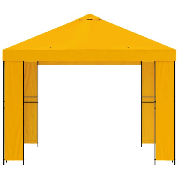 vidaXL Altánok 3 x 3 m Žltá Polyester a oceľ 190 gsm – Obrázok 4