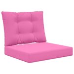 vidaXL Vankúš na vonkajšiu pohovku 2 pcs Ružová Polyester – Obrázok 2