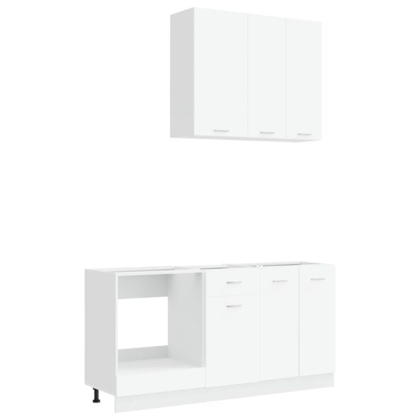 vidaXL Kuchynská jednotka LYON 5 pcs Biela Kompozitné drevo – Obrázok 2