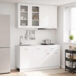 vidaXL Kuchynská jednotka LYON 4 pcs Biela Kompozitné drevo