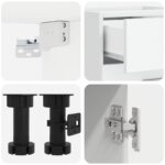 vidaXL Kuchynská jednotka LYON 4 pcs Biela Kompozitné drevo – Obrázok 4