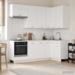 vidaXL Kuchynská jednotka LYON 8 pcs Biela Kompozitné drevo