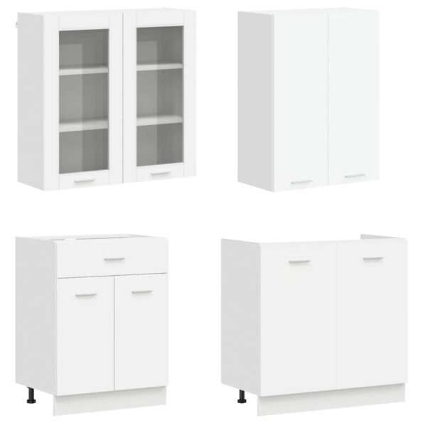 vidaXL Kuchynská jednotka LYON 8 pcs Biela Kompozitné drevo – Obrázok 3