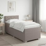 vidaXL Posteľ boxspring s matracom Sivohnedá 90 x 190 cm Látka