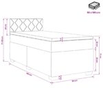 vidaXL Posteľ boxspring s matracom Sivohnedá 90 x 190 cm Látka – Obrázok 10
