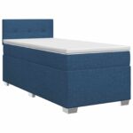 vidaXL Posteľ boxspring s matracom Modrá 100 x 200 cm Látka