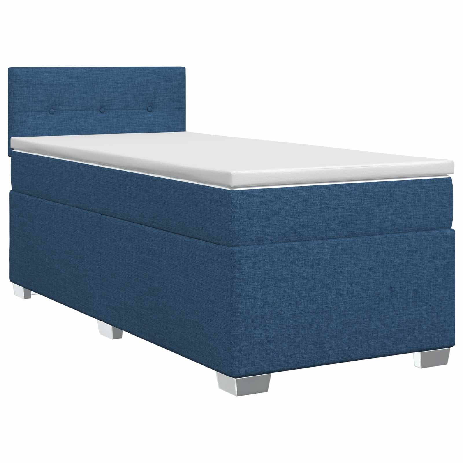 3450417_1.jpg vidaXL Posteľ boxspring s matracom Modrá 100 x 200 cm Látka – Obrázok 1