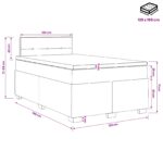 vidaXL Posteľ boxspring s matracom Tmavosivá 120 x 190 cm Látka – Obrázok 10