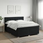 vidaXL Posteľ boxspring s matracom Čierna 140 x 200 cm Látka – Obrázok 11