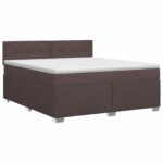 vidaXL Posteľ boxspring s matracom Tmavohnedá 180 x 200 cm Látka