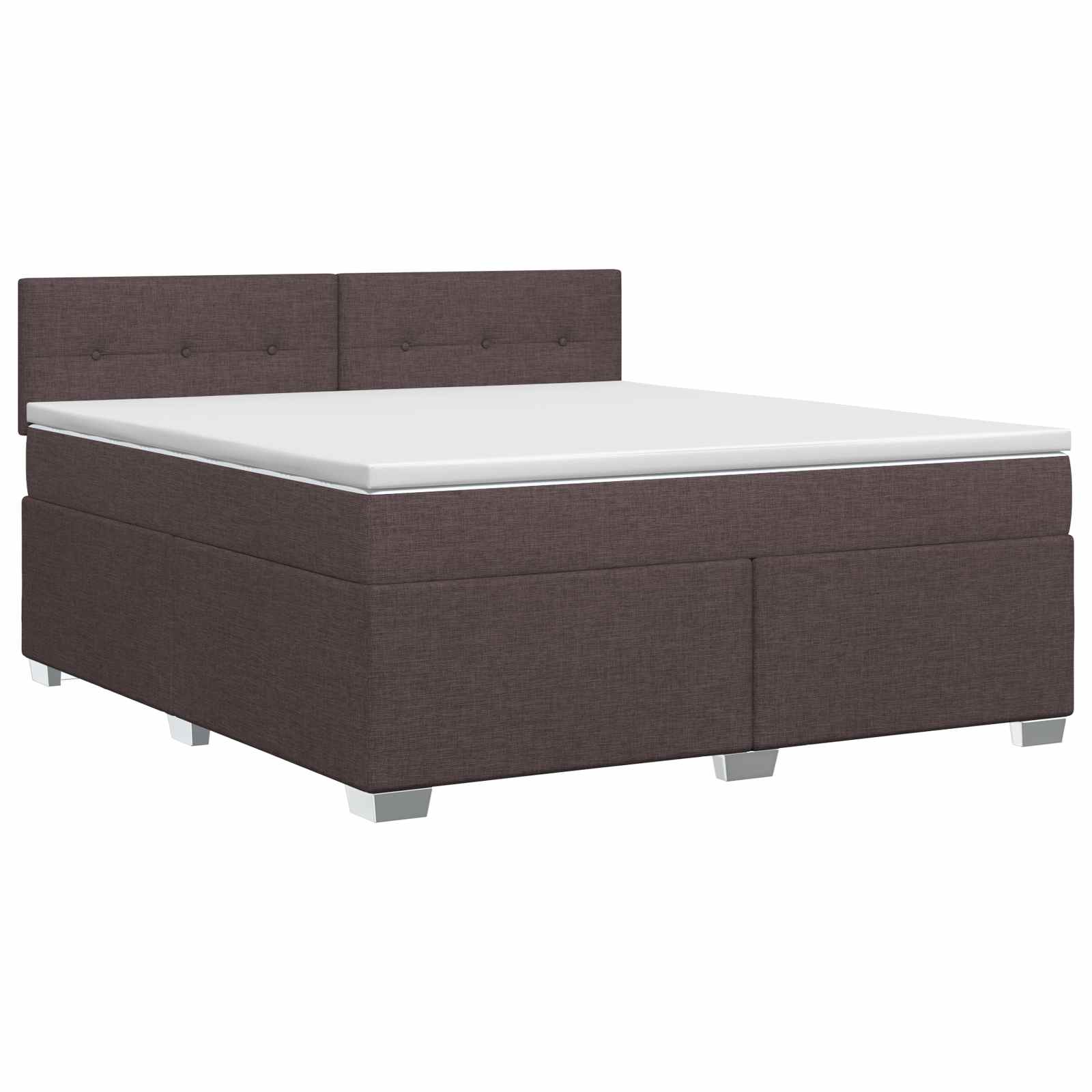3450540_1.jpg vidaXL Posteľ boxspring s matracom Tmavohnedá 180 x 200 cm Látka – Obrázok 1