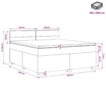 vidaXL Posteľ boxspring s matracom Tmavohnedá 180 x 200 cm Látka – Obrázok 10