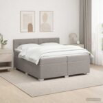 vidaXL Posteľ boxspring s matracom Sivohnedá 200 x 200 cm Látka – Obrázok 11