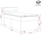 vidaXL Posteľ boxspring s matracom Tmavomodrá 90 x 190 cm Zamat – Obrázok 10
