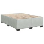 vidaXL Posteľ boxspring s matracom Svetlosivá 160 x 200 cm Zamat – Obrázok 4