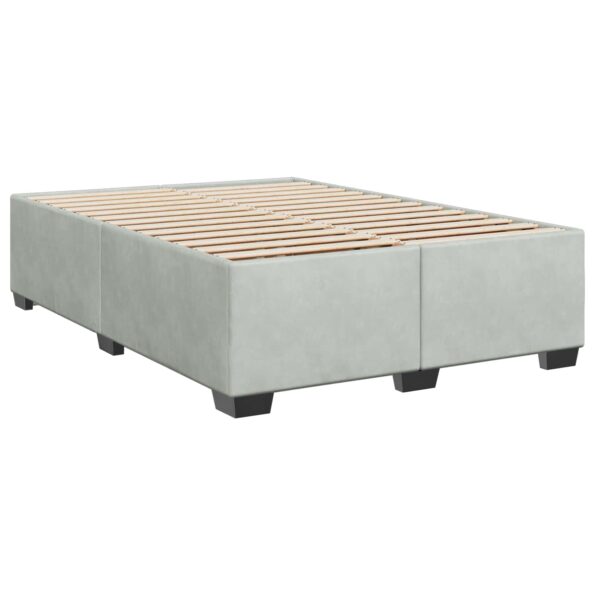 vidaXL Posteľ boxspring s matracom Svetlosivá 160 x 200 cm Zamat – Obrázok 4