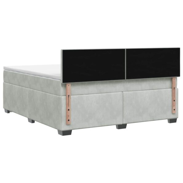 vidaXL Posteľ boxspring s matracom Svetlosivá 160 x 200 cm Zamat – Obrázok 7