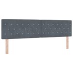 vidaXL Posteľ boxspring s matracom Tmavosivá 180 x 200 cm Zamat – Obrázok 4
