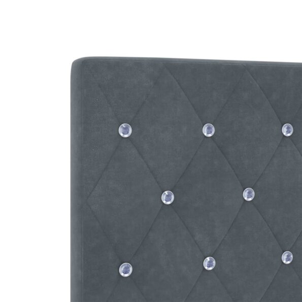 vidaXL Posteľ boxspring s matracom Tmavosivá 180 x 200 cm Zamat – Obrázok 9